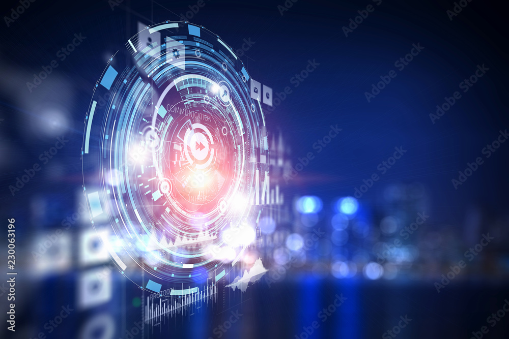Obraz premium Futuristic virtual interface