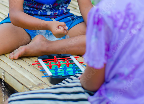 Rural children who are far from prosperity continue to play with
