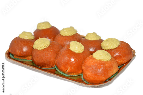 Italian babà. sweet Neapolitan, Concept: Italy, Sweets, Tradition.