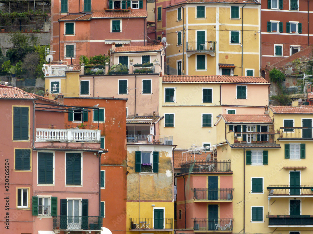 The characteristic houses of Liguria - Italy