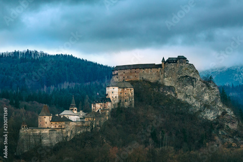 Panoramic view of the fairytale Castle in Oravský Podzámok Slovakia