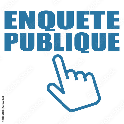 Logo enquête publique. photo