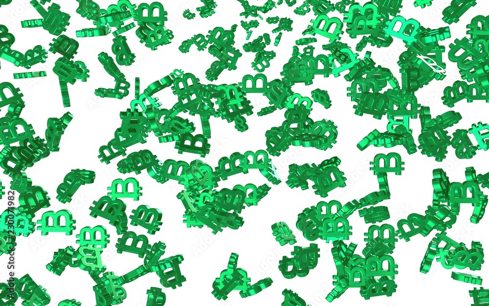 Digital currency symbol Bitcoin on a white background. Fall of bitcoin. Cryptocurrency graph on virtual screen. Business, Finance and technology concept. 3D illustration Digital currency symbol Bitcoin on a white background. Fall of bitcoin. Cryptocurrency graph on virtual screen. Business, Finance and technology concept. 3D illustration