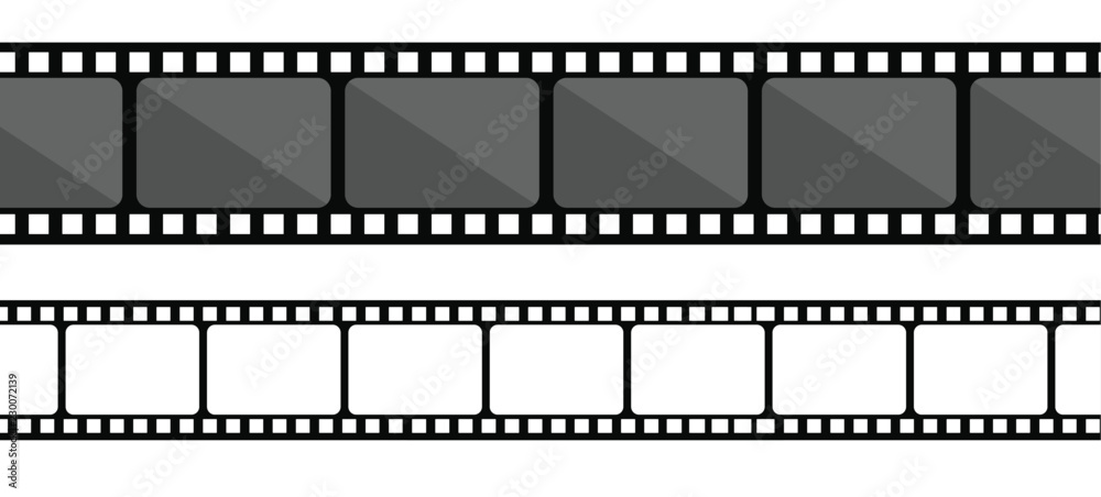 Film strip collection. Vector template.