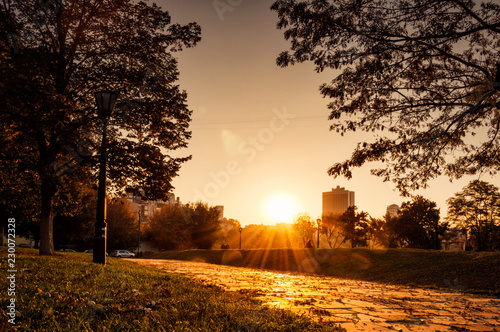 Kyiv Park near Desyatinna Church photo