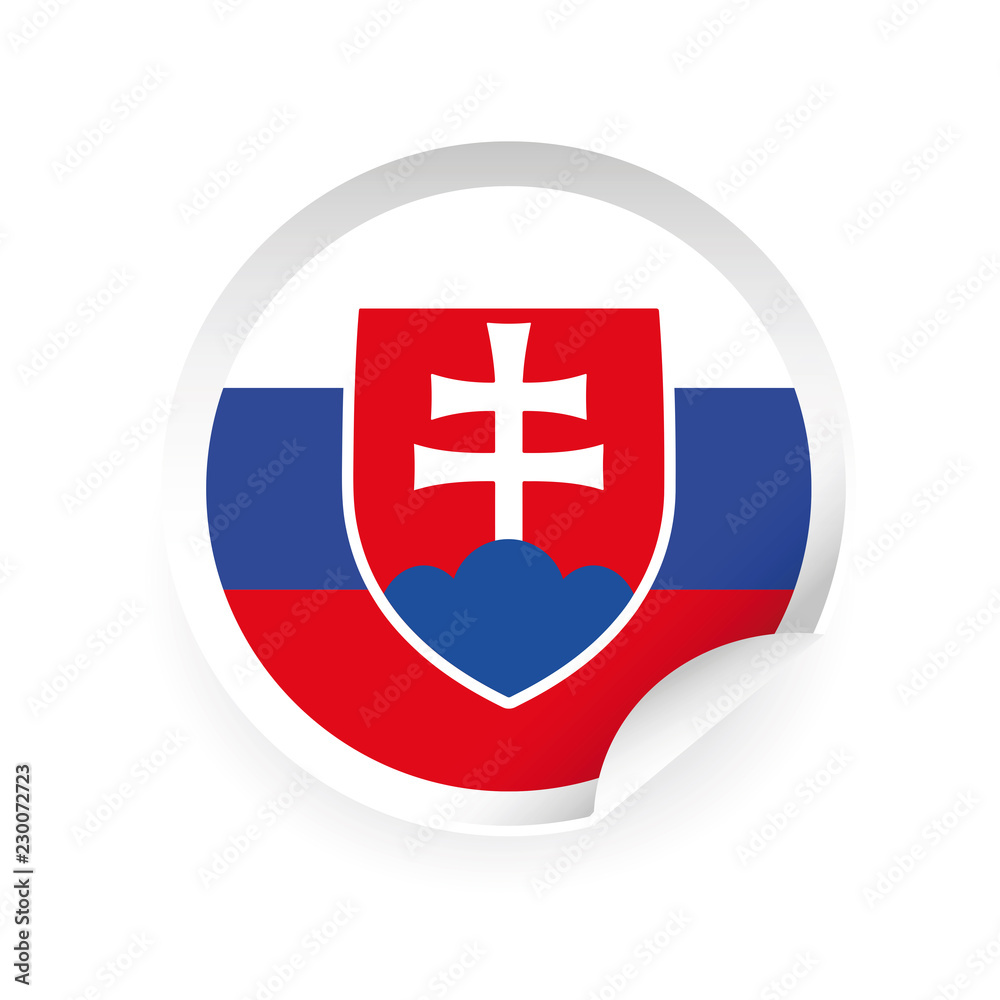 Obraz premium Slovakia flag symbol sticker