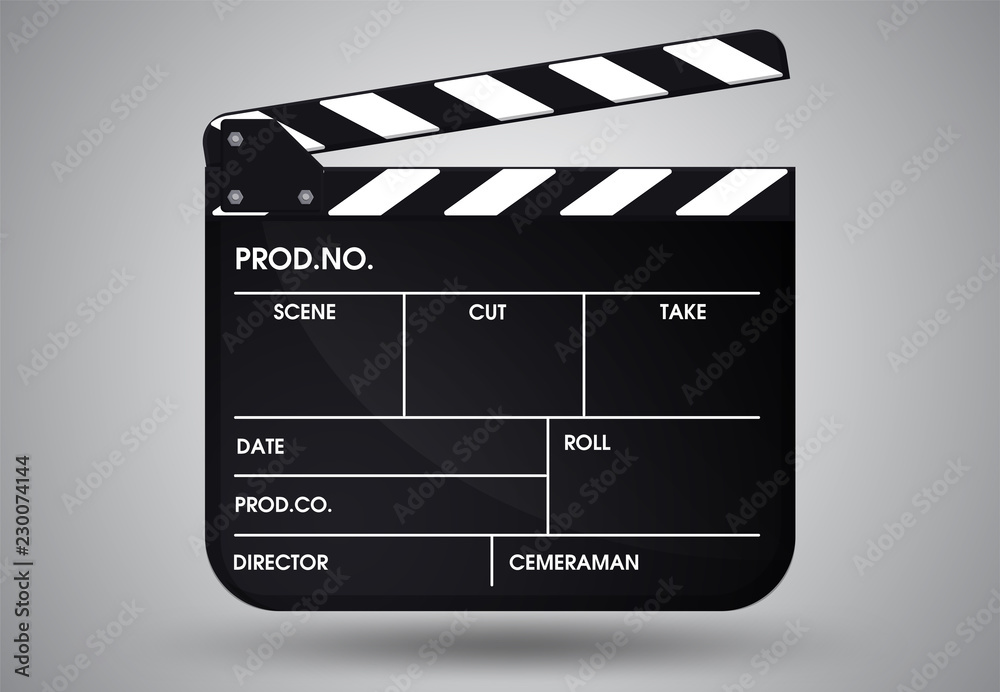 Obraz premium Slate of director film Collection. Illustration Vector EPS10.