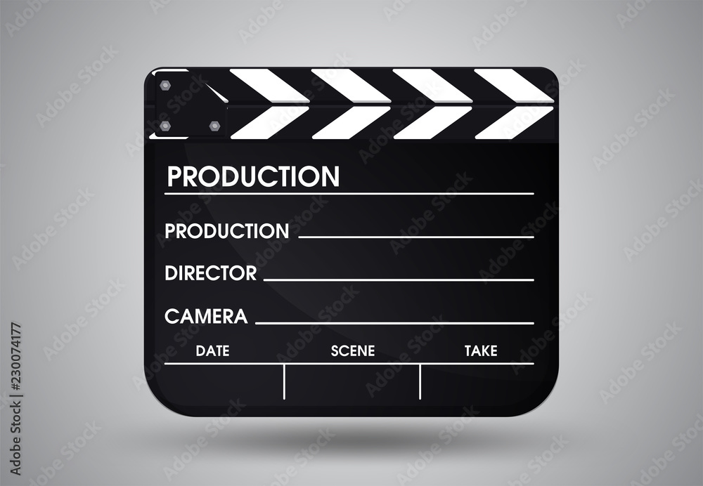 Obraz premium Slate of director film Collection. Illustration Vector EPS10.