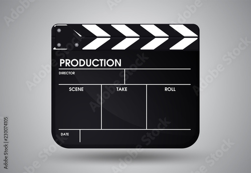Slate of director film Collection. Illustration Vector EPS10.