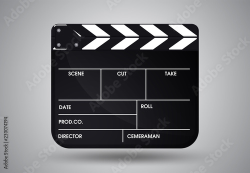 Slate of director film Collection. Illustration Vector EPS10.
