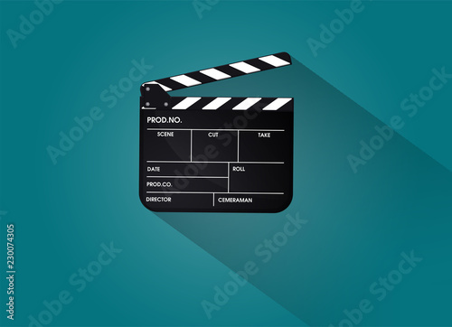 Slate of director film Collection. Illustration Vector EPS10.