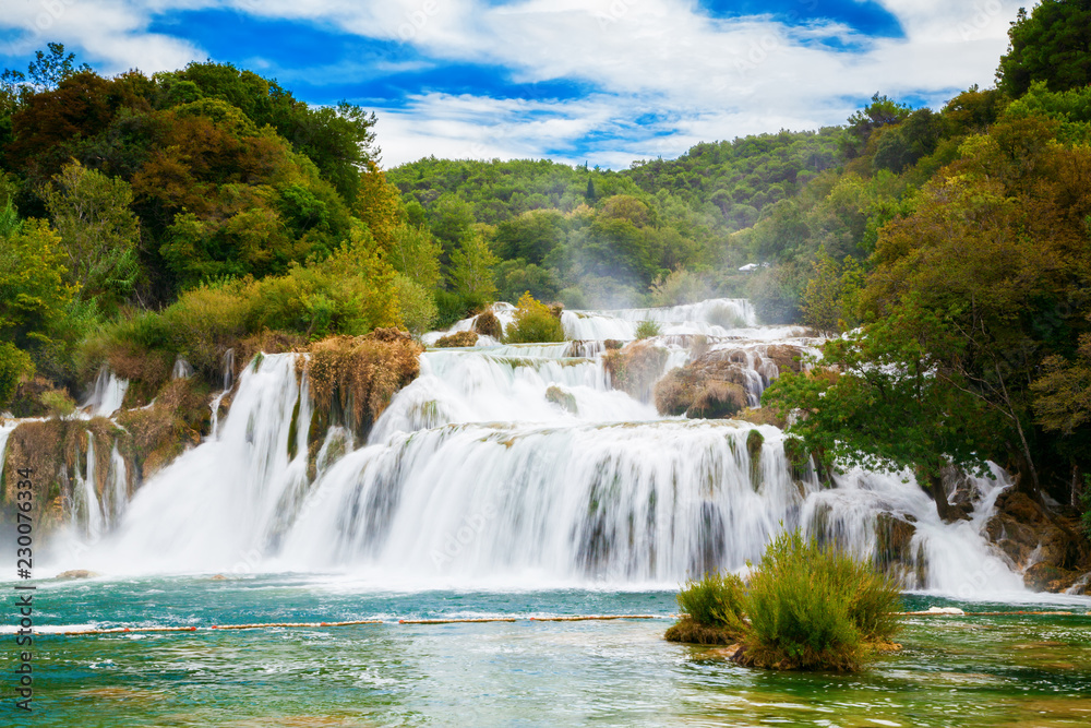 the biggest waterfall in Krka National Park the biggest waterfall in Krka National Park