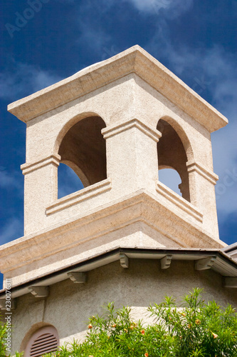 Bell Tower Blue Sky Tropical