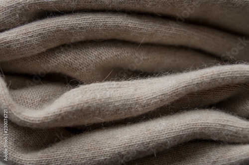 folds of beige wool