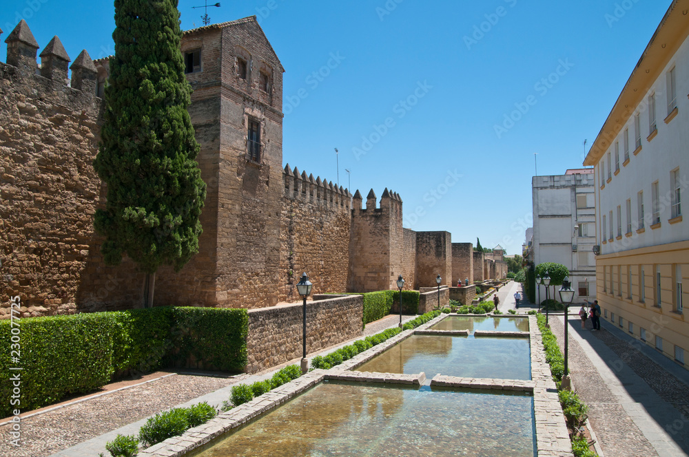 Stadtmauer an der Puerta de Almodóvar, Cordoba, Andalusien, Spanien