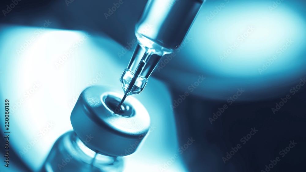 Vaccine vial dose flu shot drug needle syringe,medical concept vaccination hypodermic injection treatment disease care hospital prevention immunization illness disease baby child.blue background Vaccine vial dose flu shot drug needle syringe,medical concept vaccination hypodermic injection treatment disease care hospital prevention immunization illness disease baby child.blue background