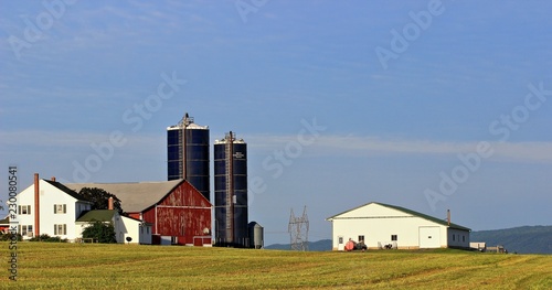 A color image of a farm in Big Valley near Belleville, Pennsylvania.