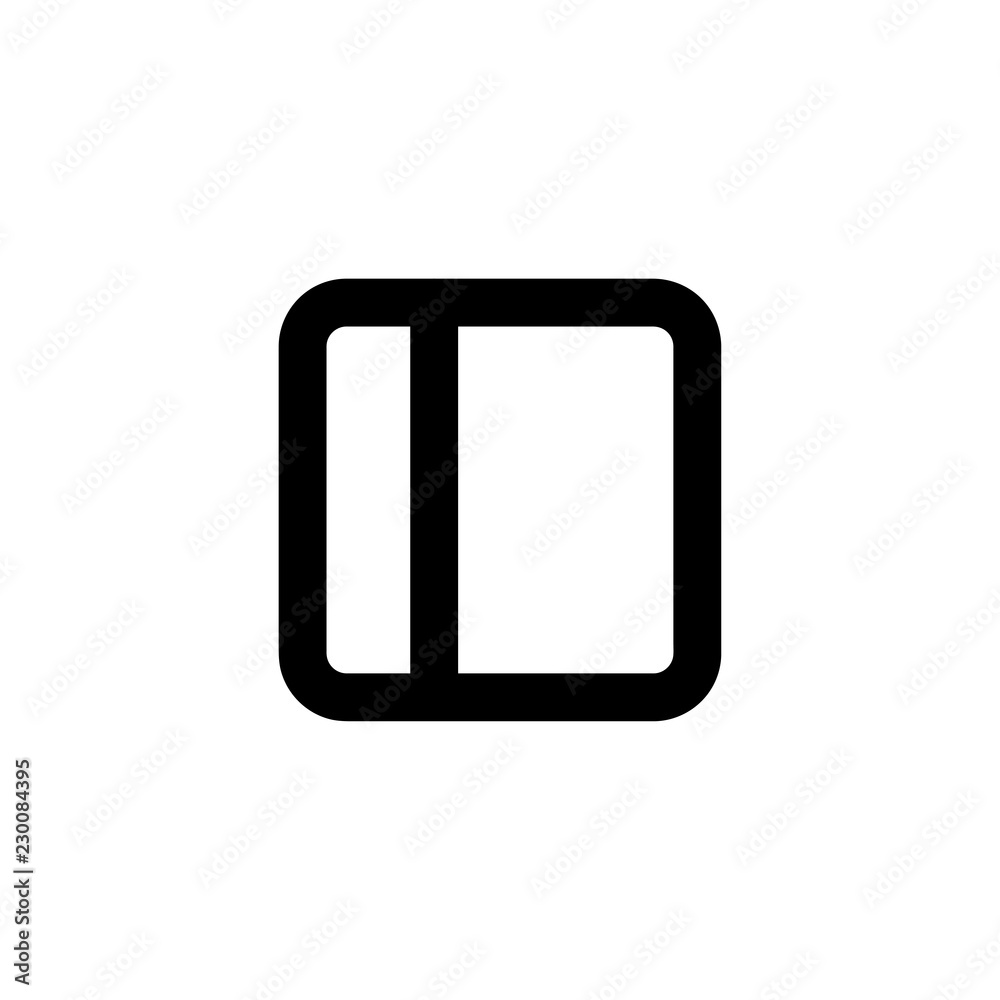 Sidebar vector icon isolated on background. Trendy sweet symbol. Pixel perfect. illustration EPS 10. Sidebar vector icon isolated on background. Trendy sweet symbol. Pixel perfect. illustration EPS 10.