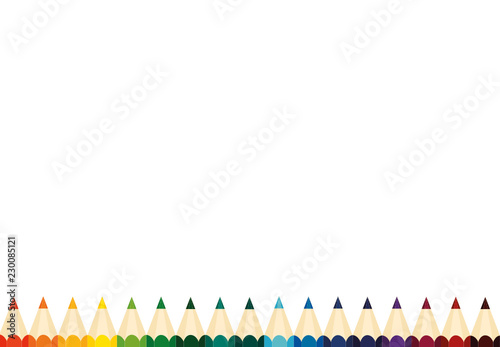 Colorful pencis. Vector on white background photo