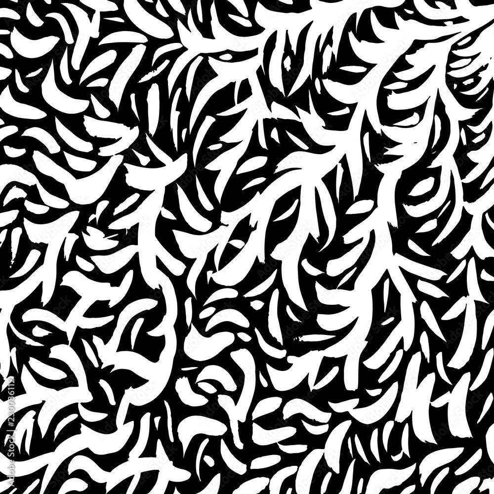 Brush pattern. Grunge background. Vector.