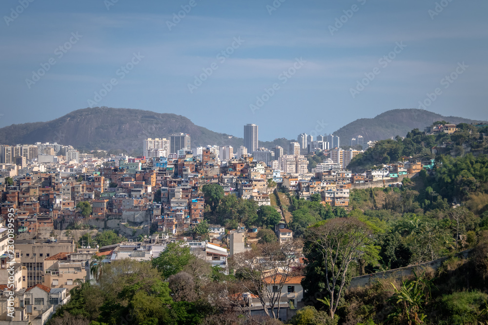 Aerial view of Downtown Rio de Janeiro from Santa Teresa Hill - Rio de Janeiro, Brazil