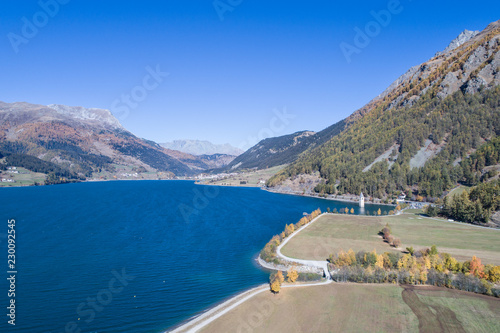 Lake of Resia, South Tyrol.