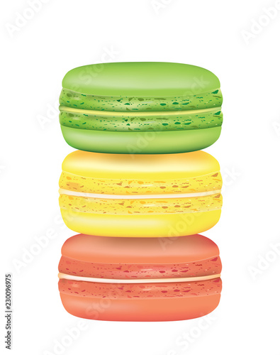 Tasty macaron. vector illustration