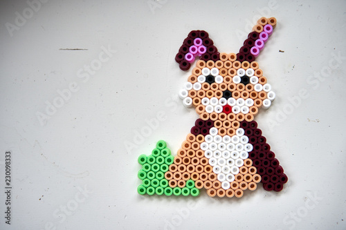 Osterhase auf Bügelperlen