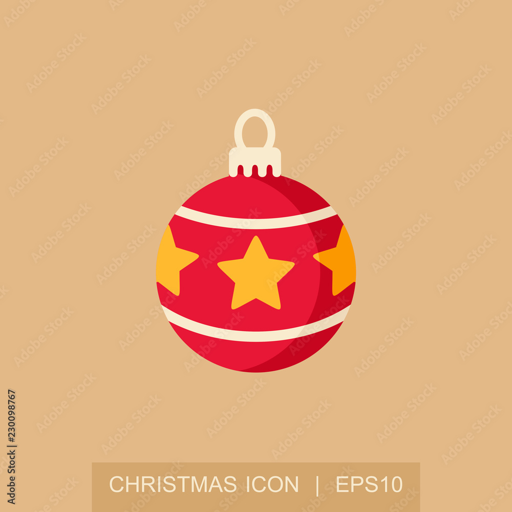 Christmas balls icon. Christmas card template