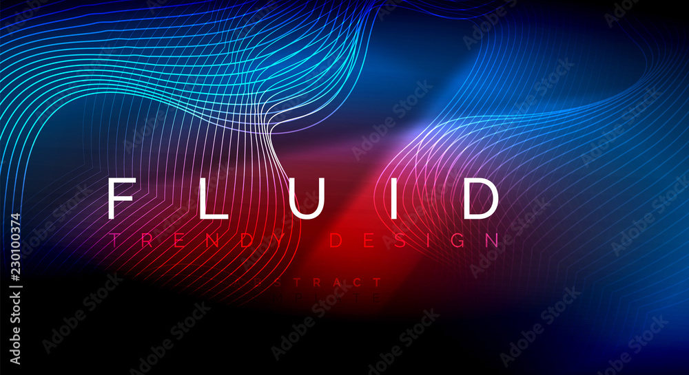 Neon glowing fluid wave lines, magic energy space light concept, abstract background wallpaper design, ripple texture illustration Neon glowing fluid wave lines, magic energy space light concept, abstract background wallpaper design, ripple texture illustration