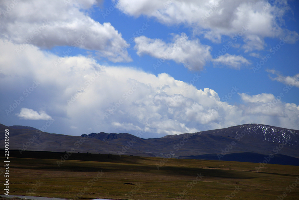 Road landscape of qinghai-tibet in Chin