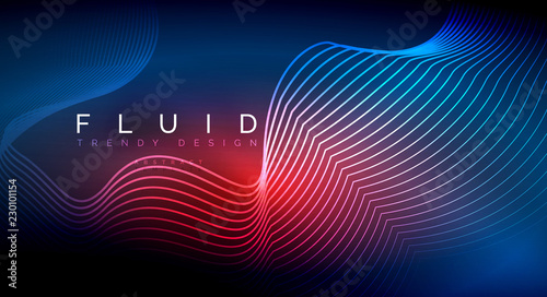 Digital flowing wave particles abstract background