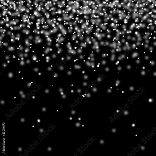 falling snowflakes very realistic background black