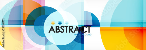 Vector fantastic circle modern geometric background template