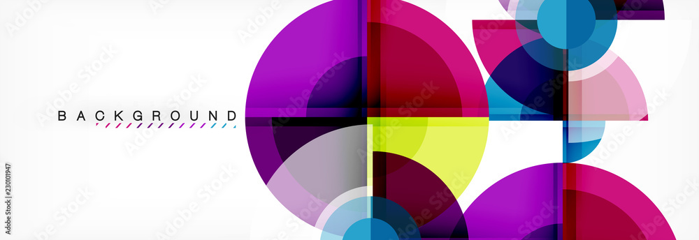 Abstract background bright circles geometric design Abstract background bright circles geometric design