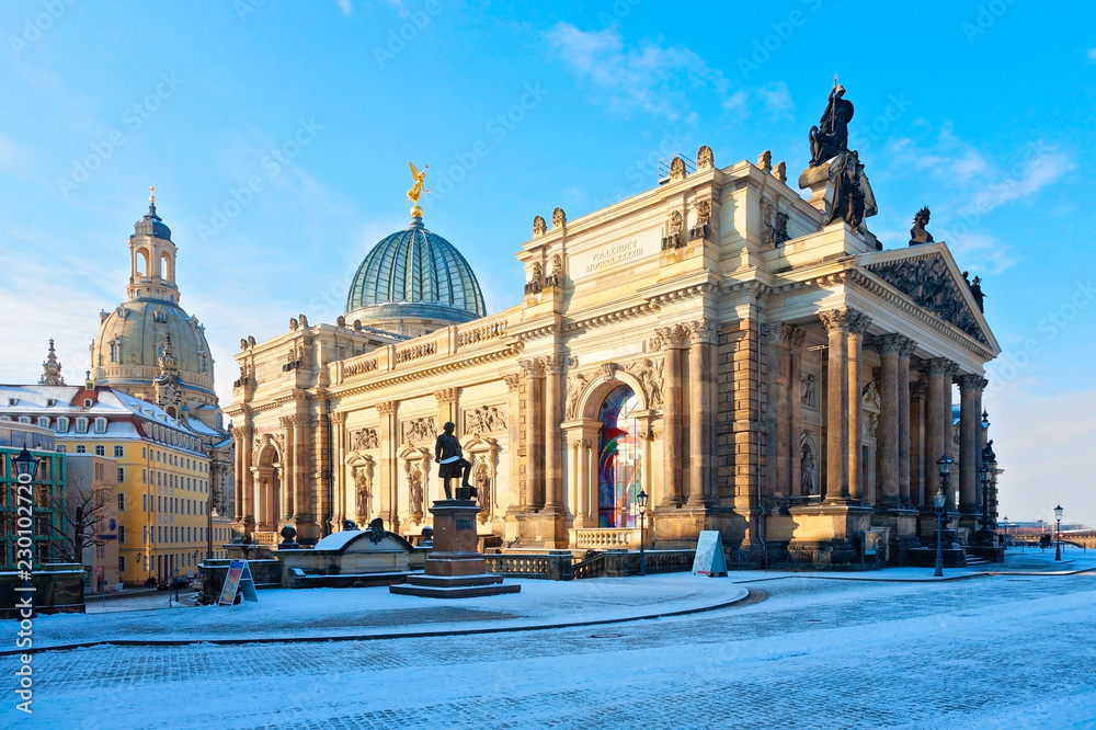 Obraz premium Dresden im Winter, Deutschland