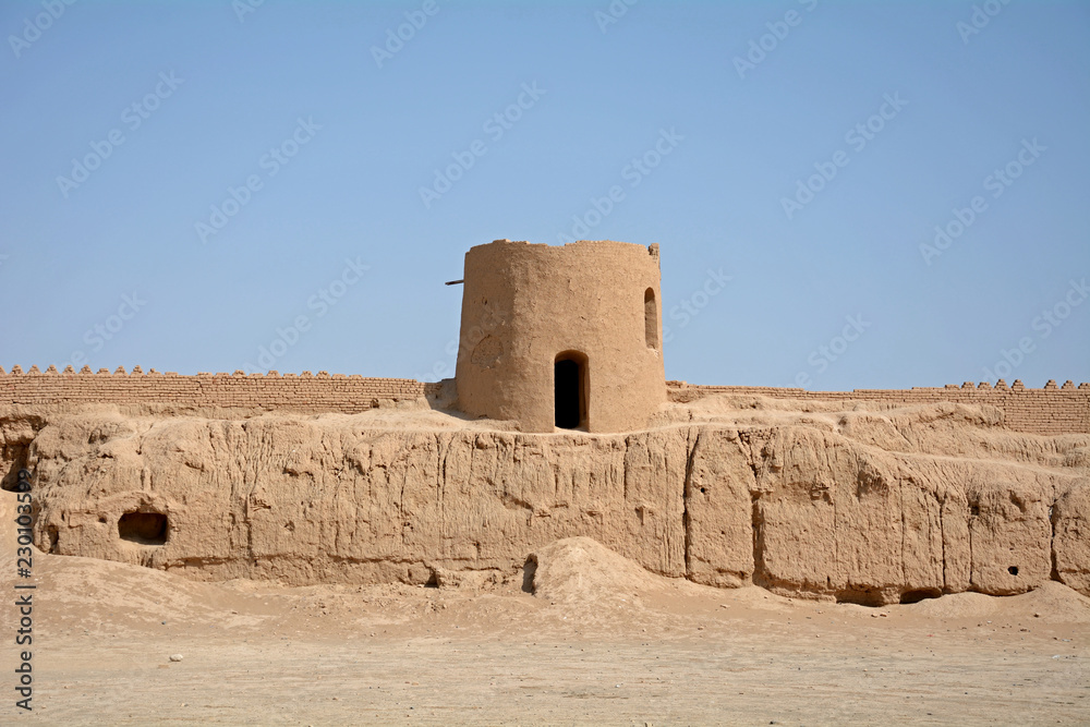Mud fort, Nushabad, Iran