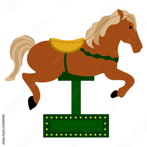 Isolated carousel horse icon. Vector illustration design