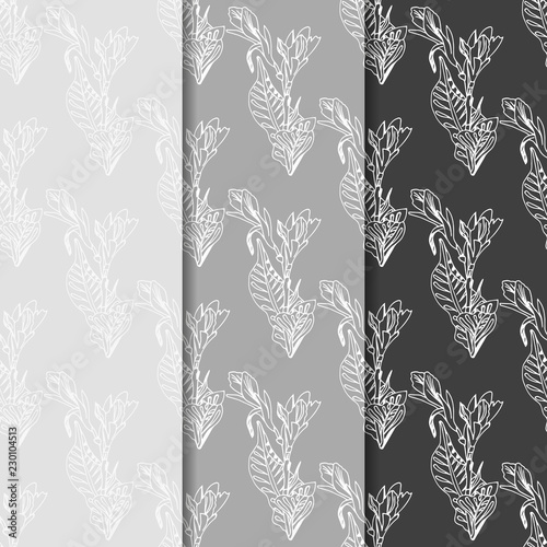 Wallpaper Mural abstract floral seamless pattern with flowers Torontodigital.ca