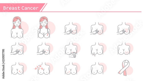 Breast Cancer concept Icon