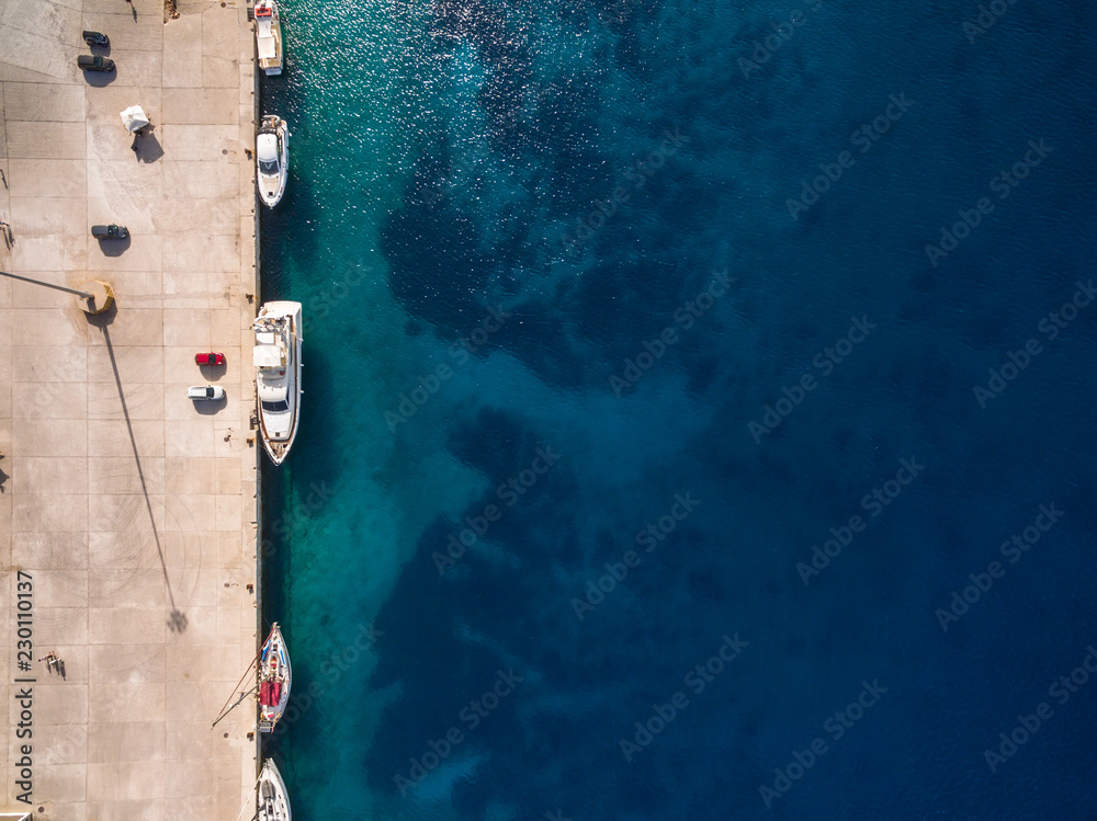Aerial  view of  Agios Nikolaos city  in Zakynthos (Zante) island, in Greece