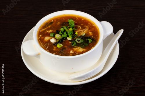 Chinese soup with seafood