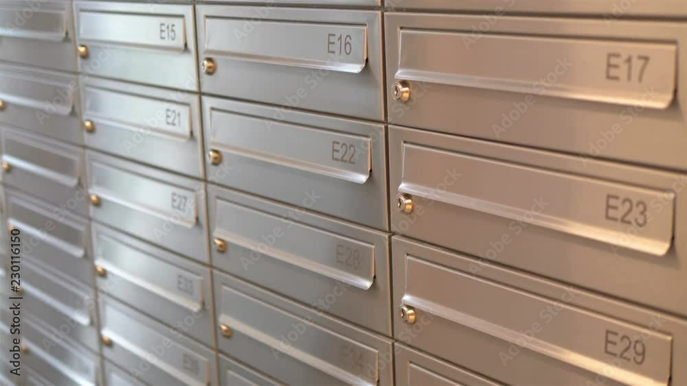 Postboxes for mail in 4k slow motion 60fps Postboxes for mail in 4k slow motion 60fps