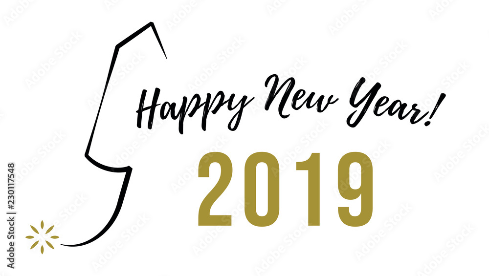 happy new year 2019 banner
