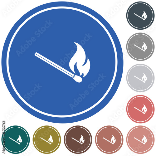 Match fire icon vector
