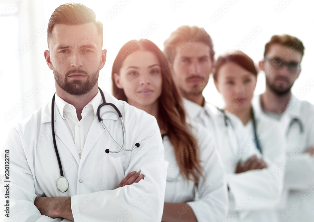 Portrait of medical team standing together Portrait of medical team standing together
