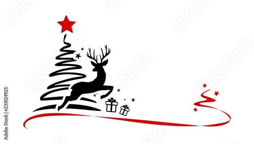 Silhouette Christmas Trees and Gifts