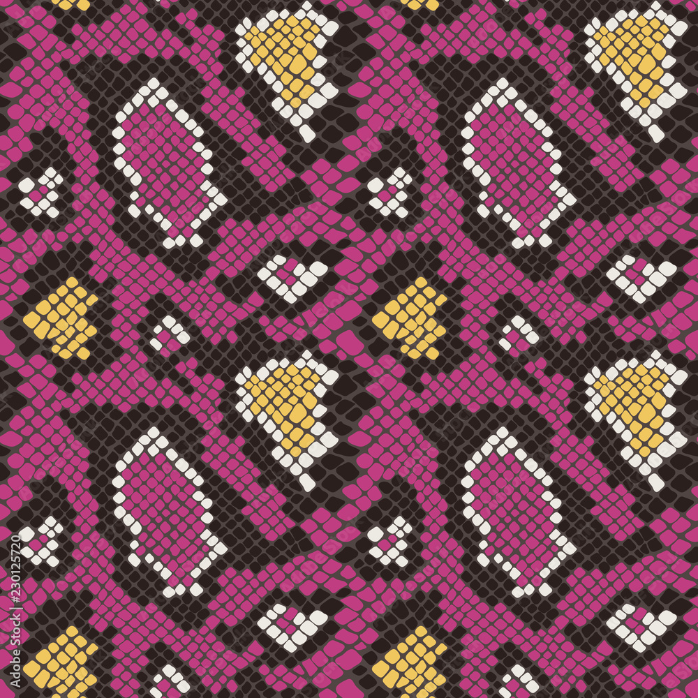 Colorful Snake skin seamless pattern texture repeating seamless in vector. Fashionable print, stylish background Colorful Snake skin seamless pattern texture repeating seamless in vector. Fashionable print, stylish background