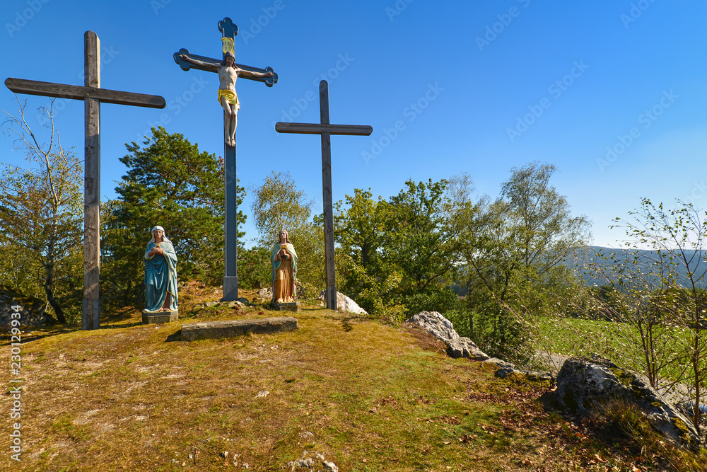 Jesus stirbt am Kreuz
