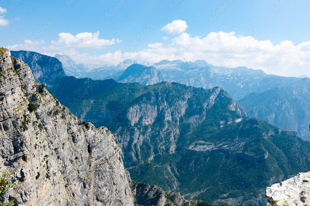 Obraz premium Grlo Sokolovo, Montenegro nature canyon near Korita village A steep mountain slope with picturesque views.